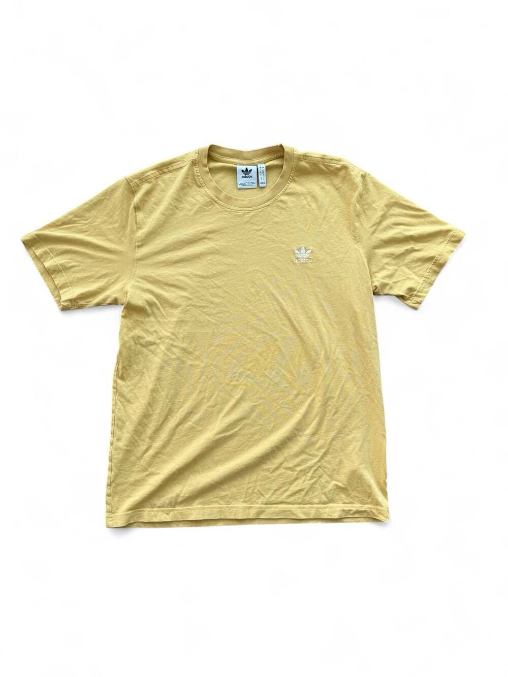Adidas Originals Trefoil Logo T-Shirt Mustard Yellow Size L